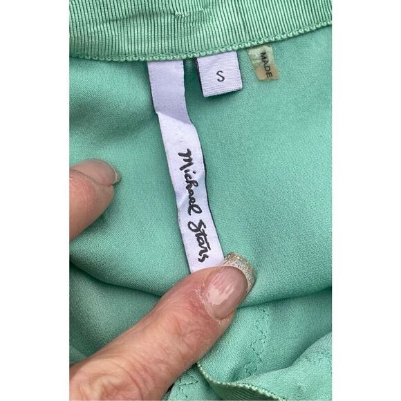 Michael Stars 100% Silk Short Sleeve Blouse Sz. S Light Mint Green - Picture 11 of 11